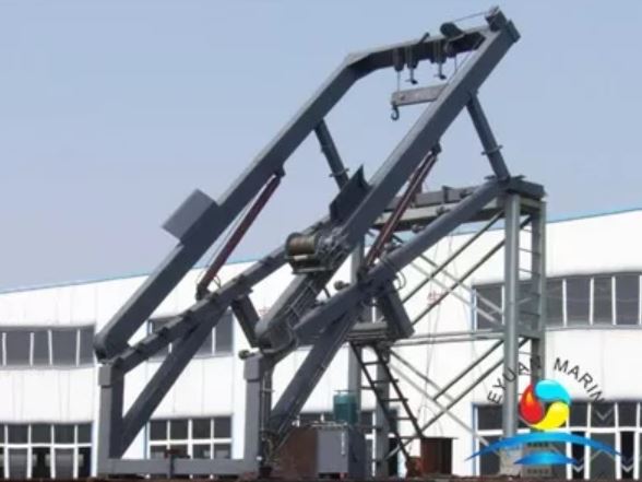 Release System Free-Fall Davit For Totally Enclosed Free-fall Lifeboat SOLAS Standard